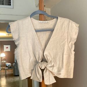 Abercrombie tie front top